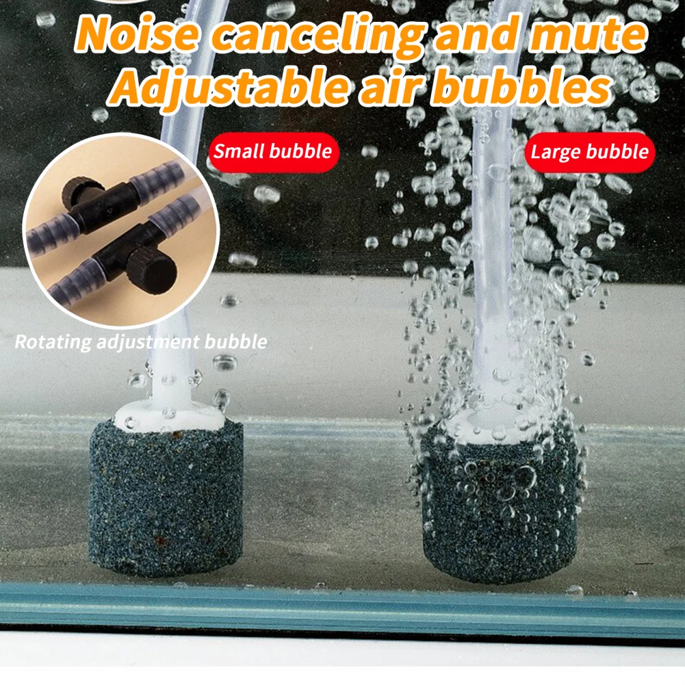 ปั๊มลมตู้ปลาแบบ USB ชาร์จไฟได้เครื่องเติมออกซิเจนแบบปรับของตกแต่งตู้ปลาวาล์วอากาศปั๊มฟองเงียบ