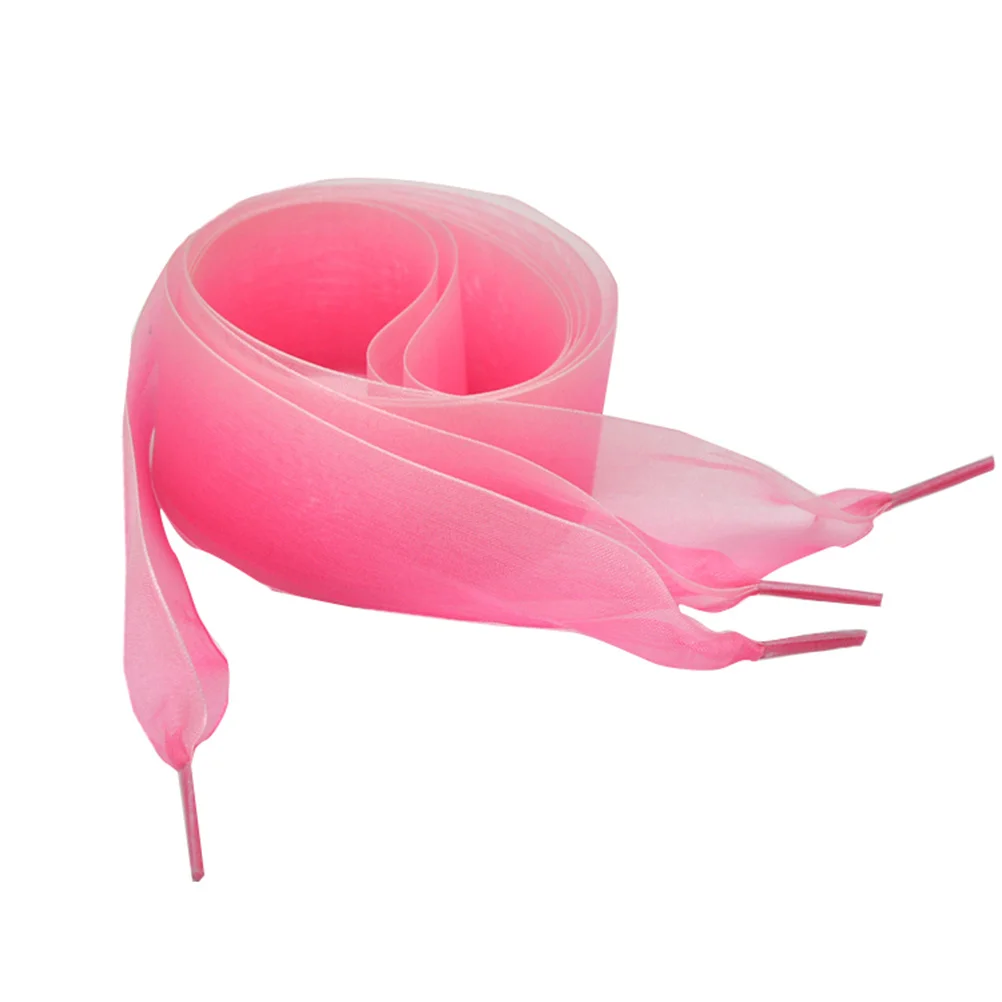 3 قطعة أربطة الحذاء الشفافة 0.8 متر واسعة الشيفون قوس قزح اللون تغيير الأربطة للأحذية الملونة رباط الحذاء استبدال دائم #4