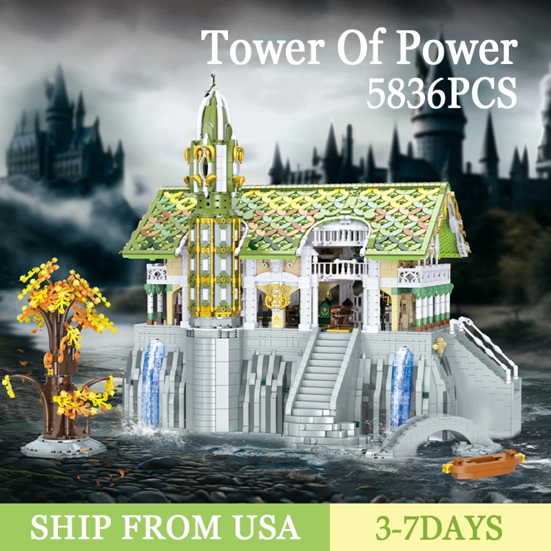 

5836PCS Tower Of Power Elven City Building Blocks Classic Movie Scene Nordic Wonderland Bricks Model Sets Collection For Gifts