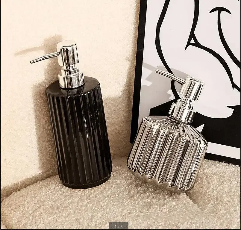 

Luxury Hand Sanitizer Bottle Nordic Hotel Shower Gel Shampoo Lotion Bottle Press Soap Dispenser Household Bathroom Accessories