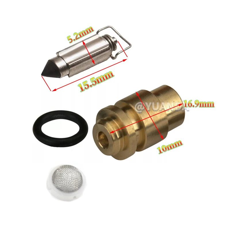 2x Carburetor Floating Needle Seat Fit Yamaha DT125R DT200R TZR125 TZR250 DT200 R TZR 125 250 DT 125 200 R Repair parts view 3
