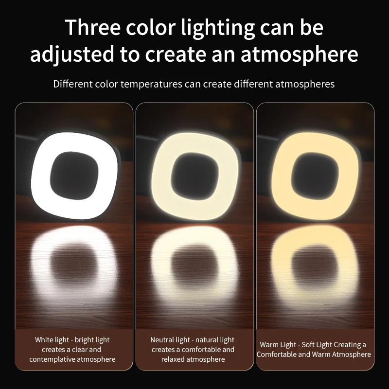 Mobile phone selfie filling light Bluetooth camera aid, adjustable focus LED beauty light, universal bracket