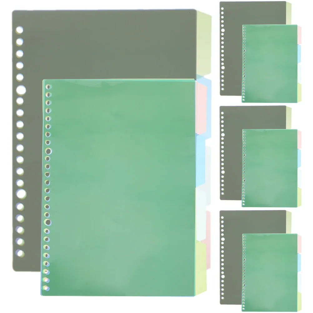 

8 комплектов цветных разделителей для переплетов, вкладки для блокнота с вкладышами, индексные страницы для организации документов, отчетов, журналов, дневников, пластик