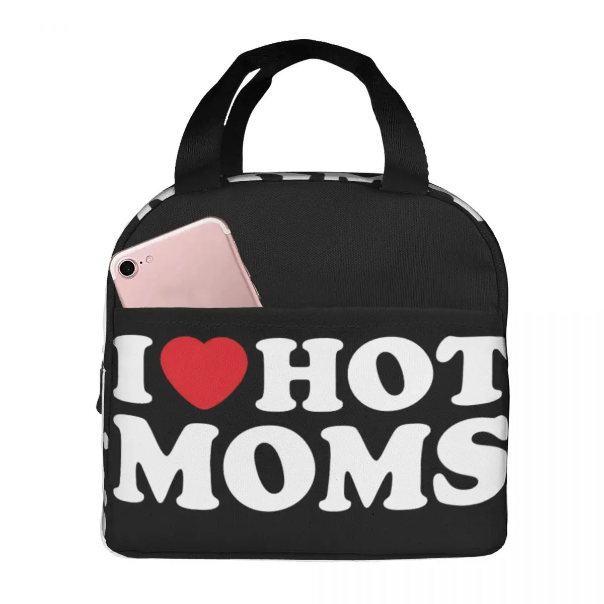 Ik Hou Van Hete Moeders Lunchtas Unisex Draagbare Koeler Geïsoleerde Lunchbox Food Bento Box