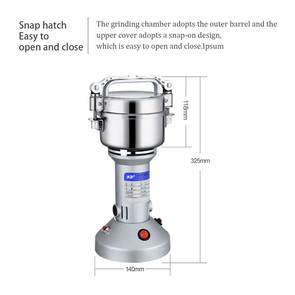 Household 150G Portable Coffee Grinder Electric Grains Mill Grinding Spices Home Useful Stainless Steel Dry Food Powder Grinder