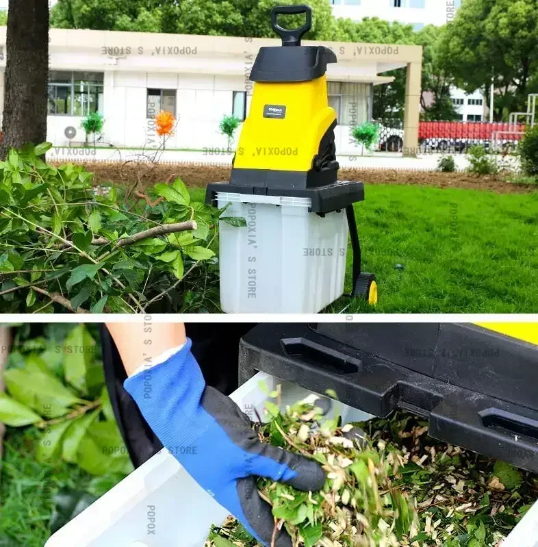 50L Garden Shredders Electric Branch Shredder 2500W High Power Tree  Crusher  Pulverizer  Tool