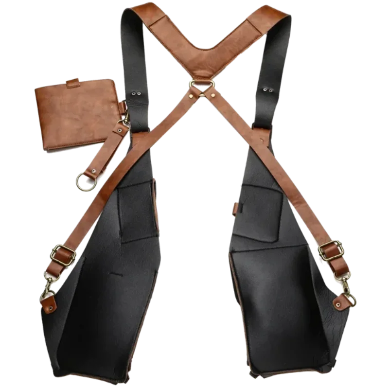 Anti-theft Harness Vintage Leather Strap Underarm Crossbody Hidden Anti Theft Wallet Medieval Adjustable Leather Vest Pouch