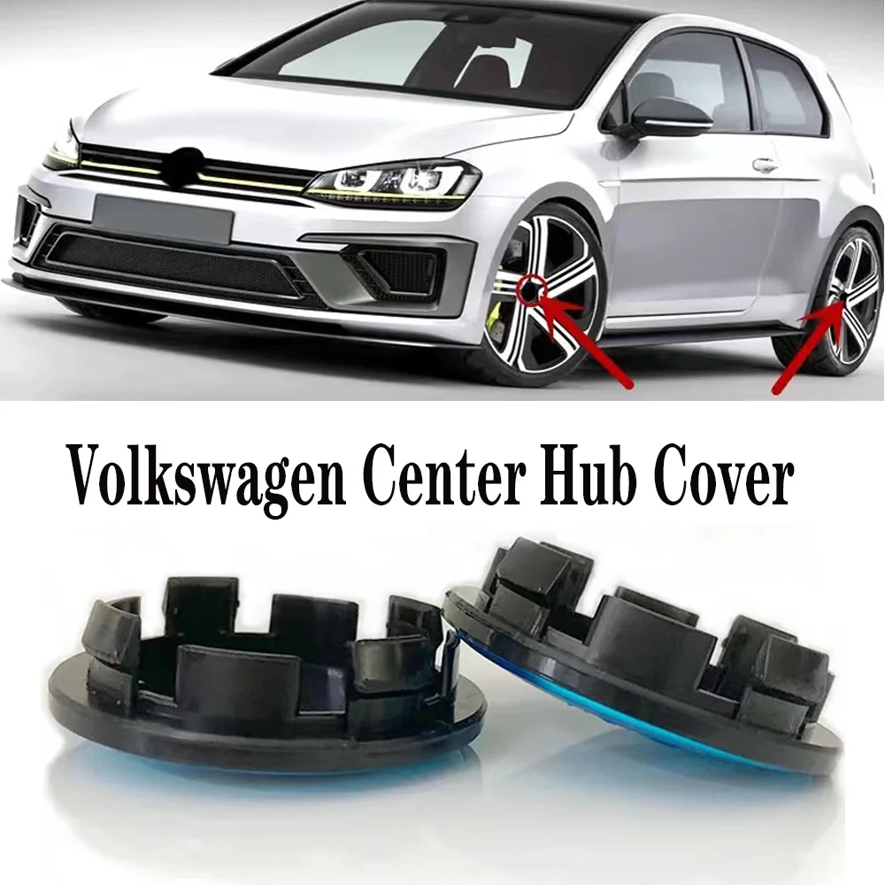 Image of 4 Stück 65mm 56mm 76mm 55mm 70mm Silberne Radnabenkappen für Volkswagen 3B7601171 1J0601171 Auto-Zubehör