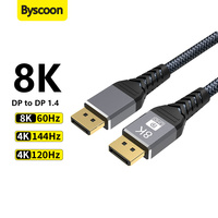 8K Displayport 1.4 Cable DP to DP 8K@60Hz 4K@144Hz 32.4Gbps Support HBR3 DSC 1.2 HDR10 For Graphics Card Projector 1M 2M 3M