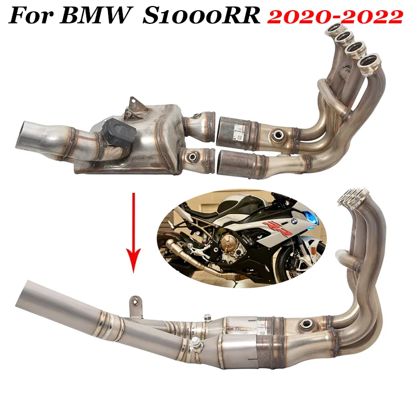 

Motorcycle GP Exhaust Modified Escape System Middle Link Pipe Muffler Connect Original Exhaust Slip On For BMW S1000RR S1000 RR