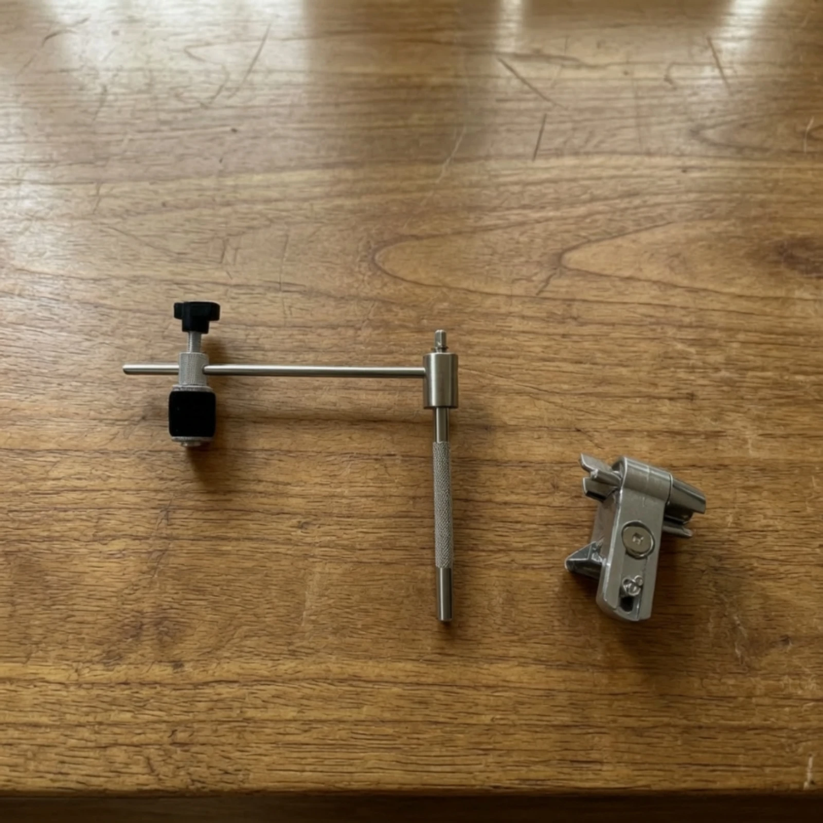 Drum Hoop Clamp with Extension Rod Adjustable Drum Kit Clamp Extension Mounting Bracket Quick to Install Hardware Slimline
