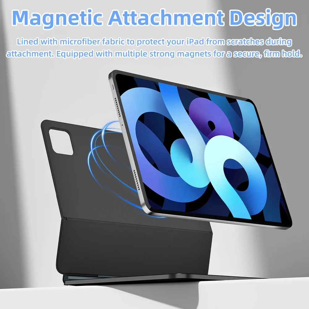 Magic Keyboard for iPad 10th 11th A16 2025 Pro 13 M2 Air 4 5 10.9in Pro 11 12.9 2018-2022 Case Auto Sleep/Wake Bluetooth Backlit