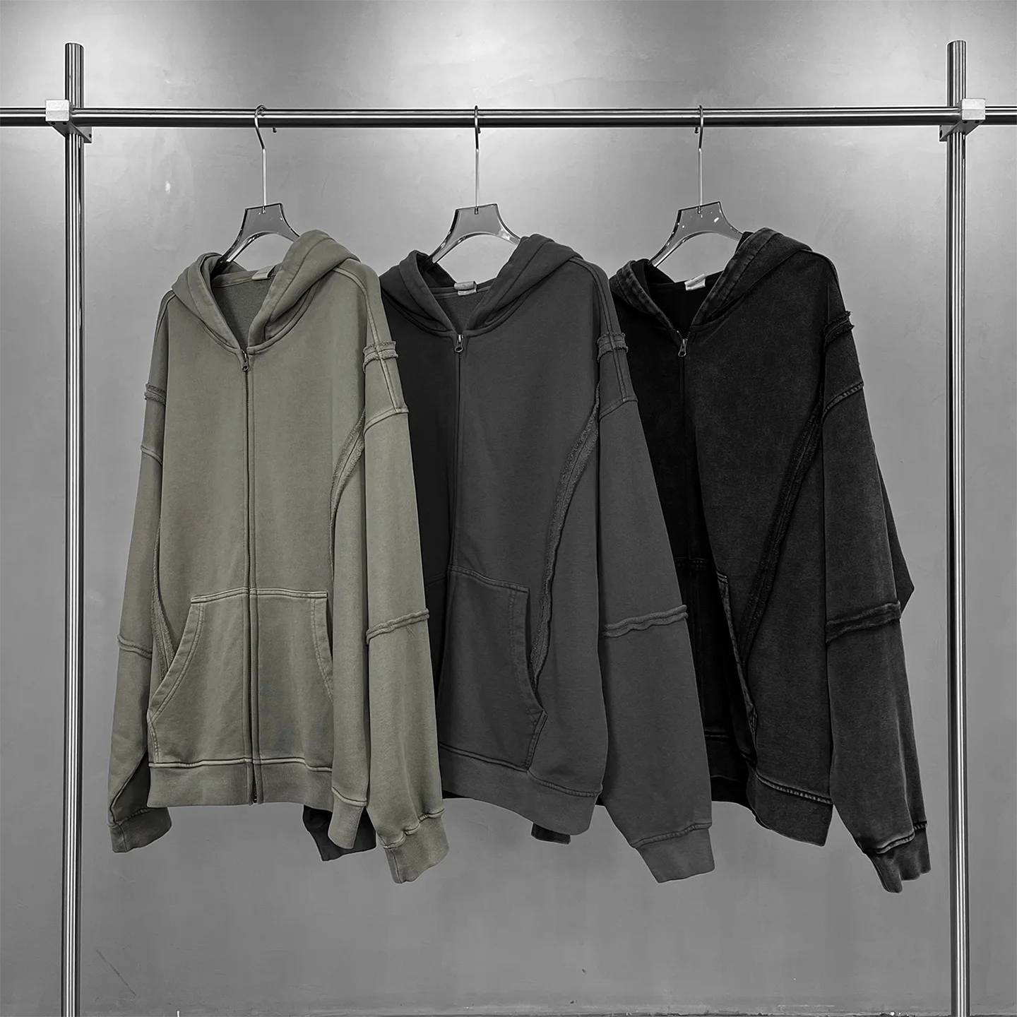 

Тяжелая осенняя новая толстовка с потертостями на молнии, винтажная свободная повседневная женская куртка с капюшоном, молодежная пара, износостойкая