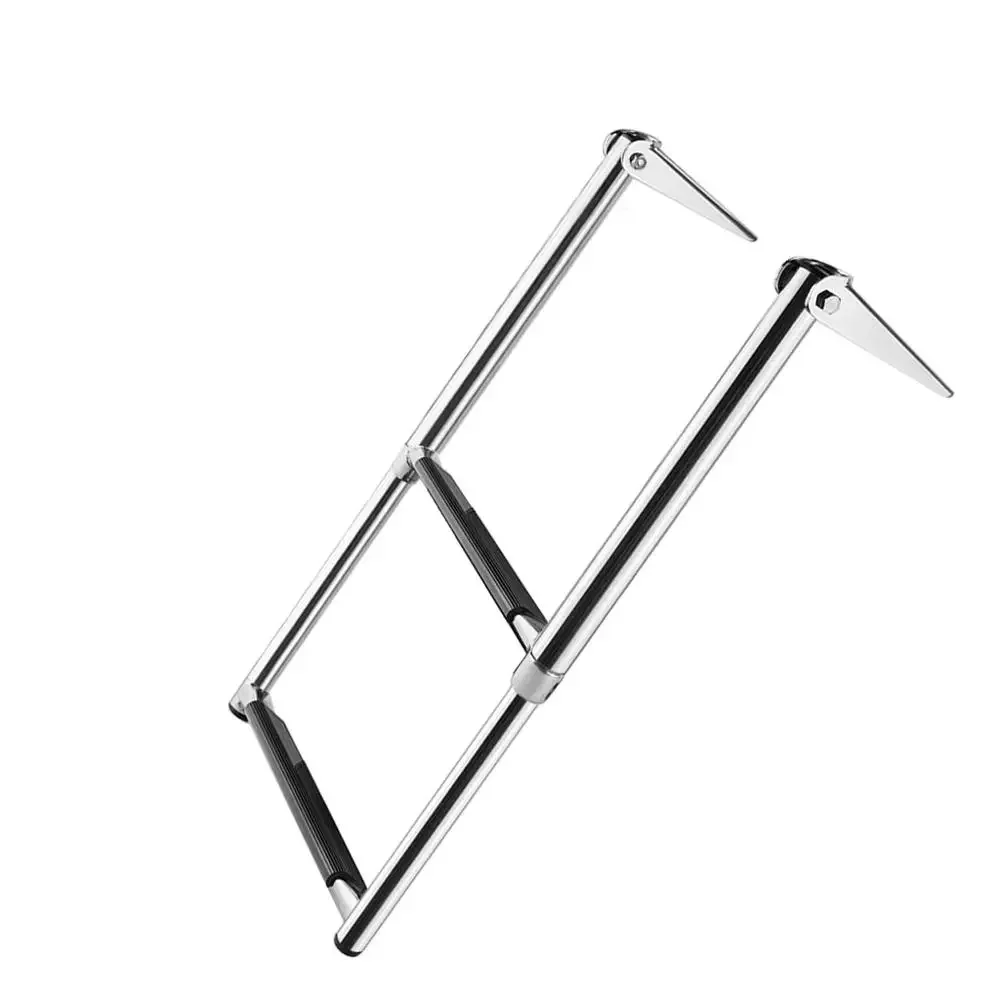 2 Step Boat Telescoping Folding Ladder Stainless Steel Marine Hardware Deck Outboard Swim Platform Boat Ponton Yacht Accessories