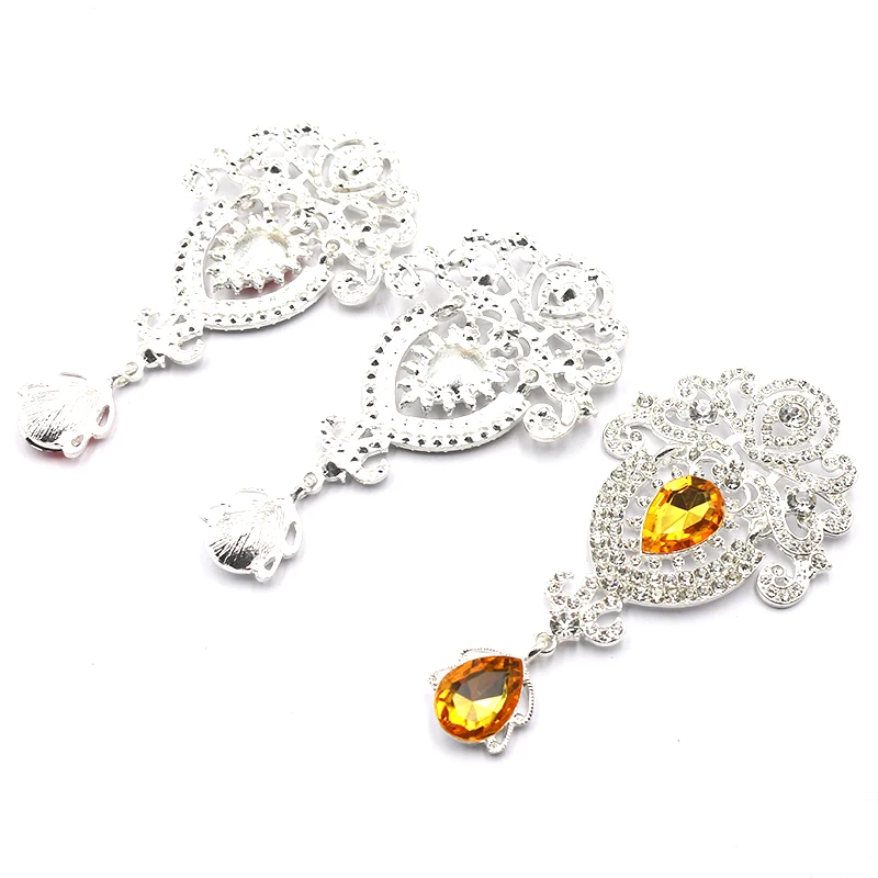 TYNUOMI2PCS98 * 52MM Puppeteer Alloy Diamond Acrylic Pendant For Clothing, Bow Hair Accessories, Earrings, Jewelry Accessories D
