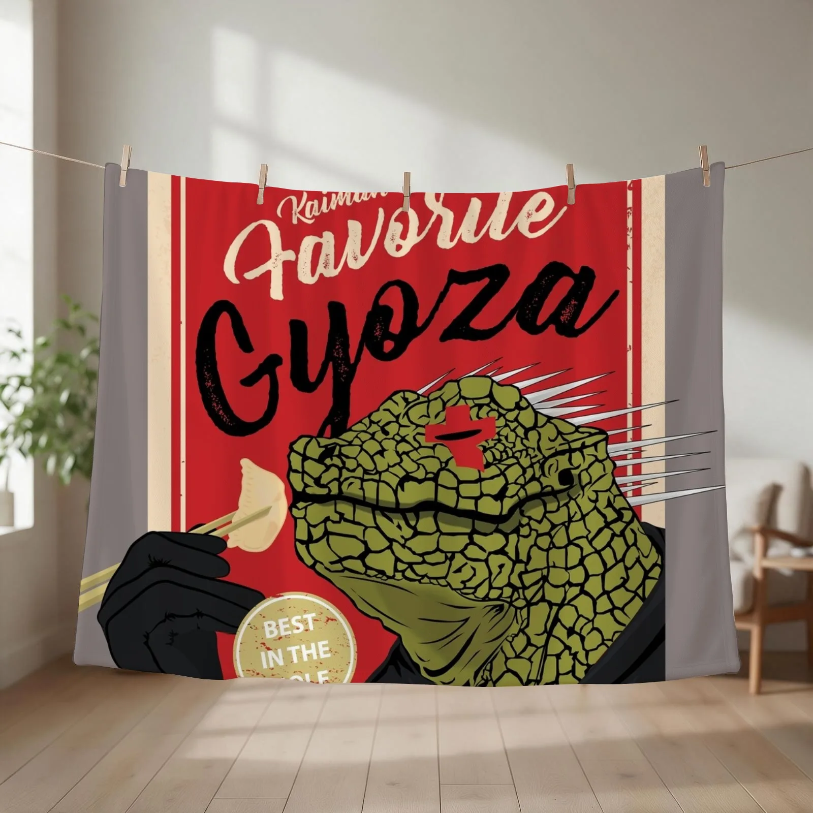 Dorohedoro anime Kaiman eating Gyoza Throw Blanket Blankets For Bed Bed linens Stuffeds Designers Blankets