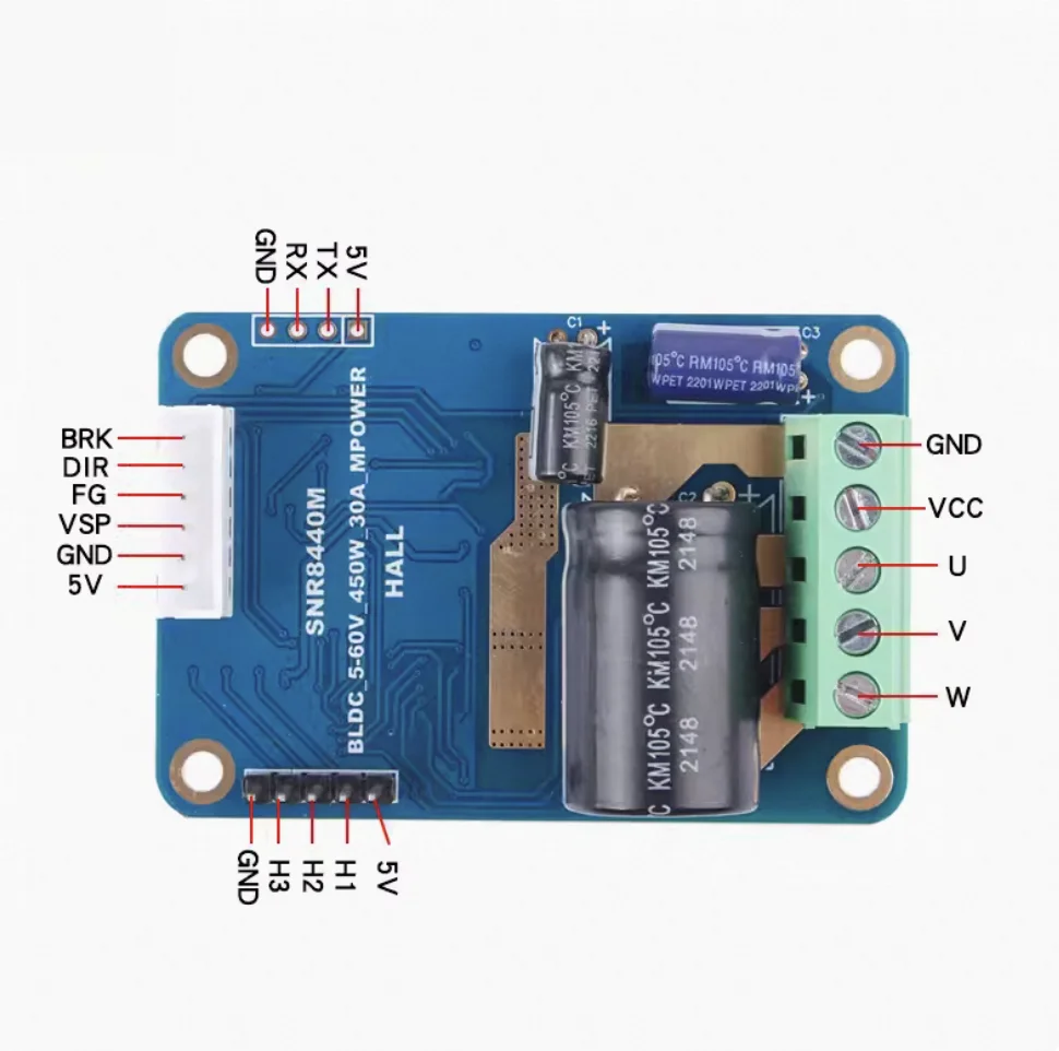 Three phase BLDC brushless Hall induction motor drive board motor controller PWM 450W30A high-power