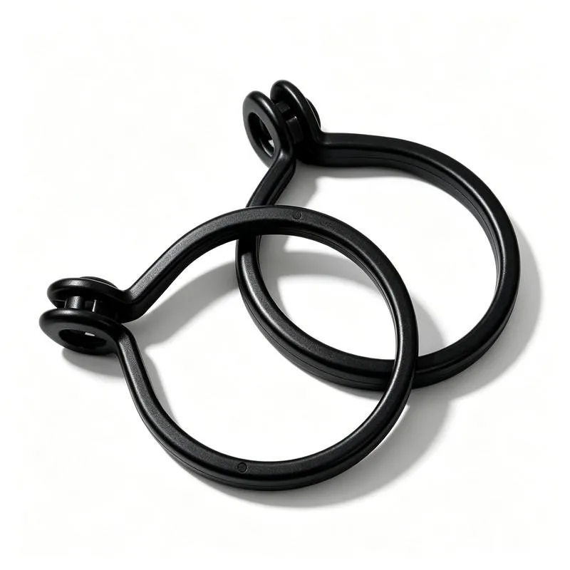 57 pcs 35mm Split Ring Drapery Hooks No Rod Removal, designed for Bathroom Sheer Curtain, Easy Open Close Design, Black