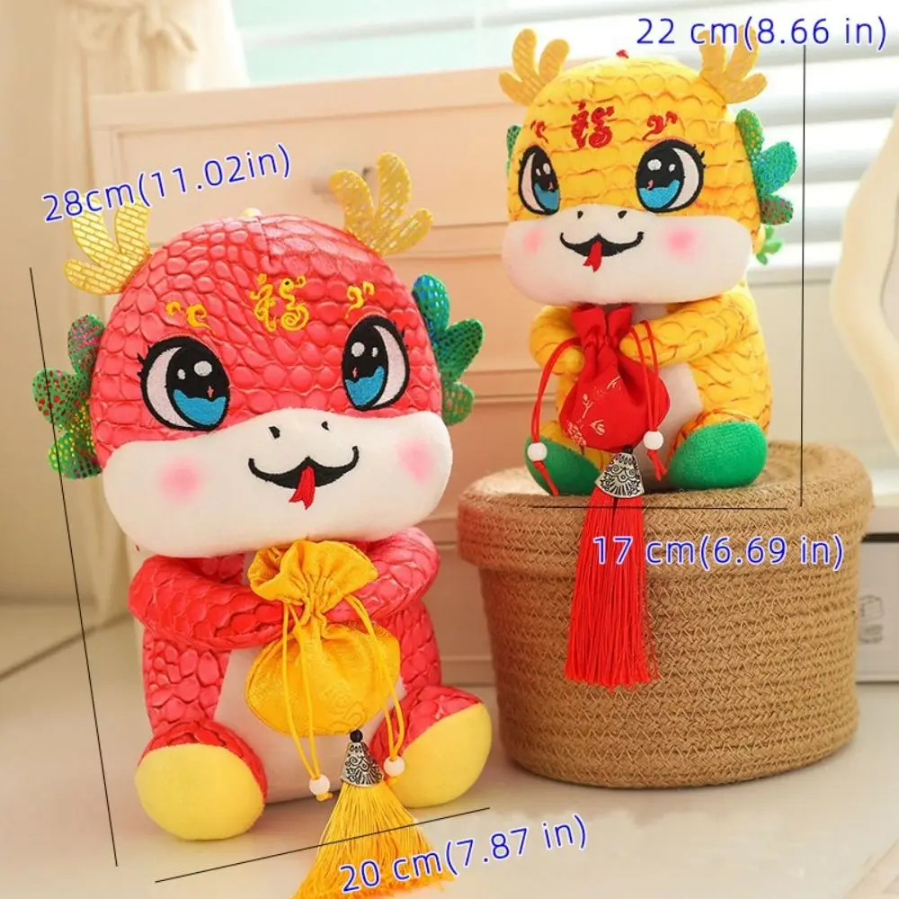 Chinese New Year 2025 Snake Year Dolls Cute Spring Festival Lucky Snake Plush Toys Animal Home Decoration Car Hanging Decor