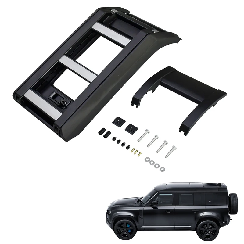 Auto parts aluminum telescopic black side ladder tailladder for 2020+ Land Rover Defender 90