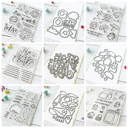 Little Panda Agenda Stamp and Cutting Dies Little Mermaiden Clear Stamps For DIY Scrapbooking Decoration Paper Craft Album Card
