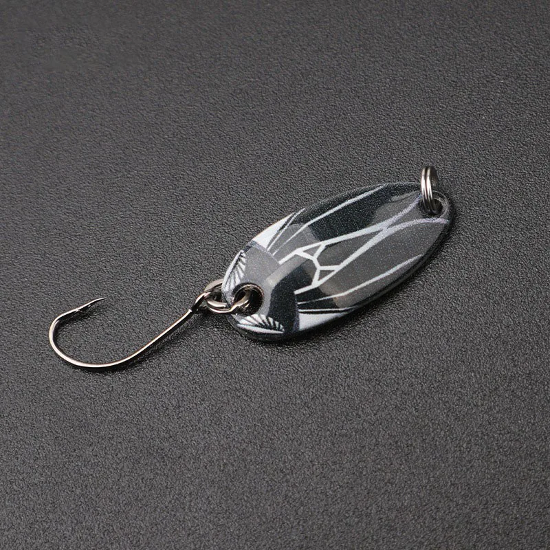 Mini-Metall-Löffelköder mit Einzelhaken, Mikro-Angelköder, Künstlicher Köder für Bachforellen, Barsche, Weißfische, Angelzubehör – Detail 2