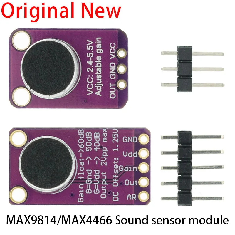 1PCS MAX9814 Microphone AGC Amplifier Board Sound sensor Module Auto Gain Control Attack for Arduino MAX4466 PCB Board Diy Kit