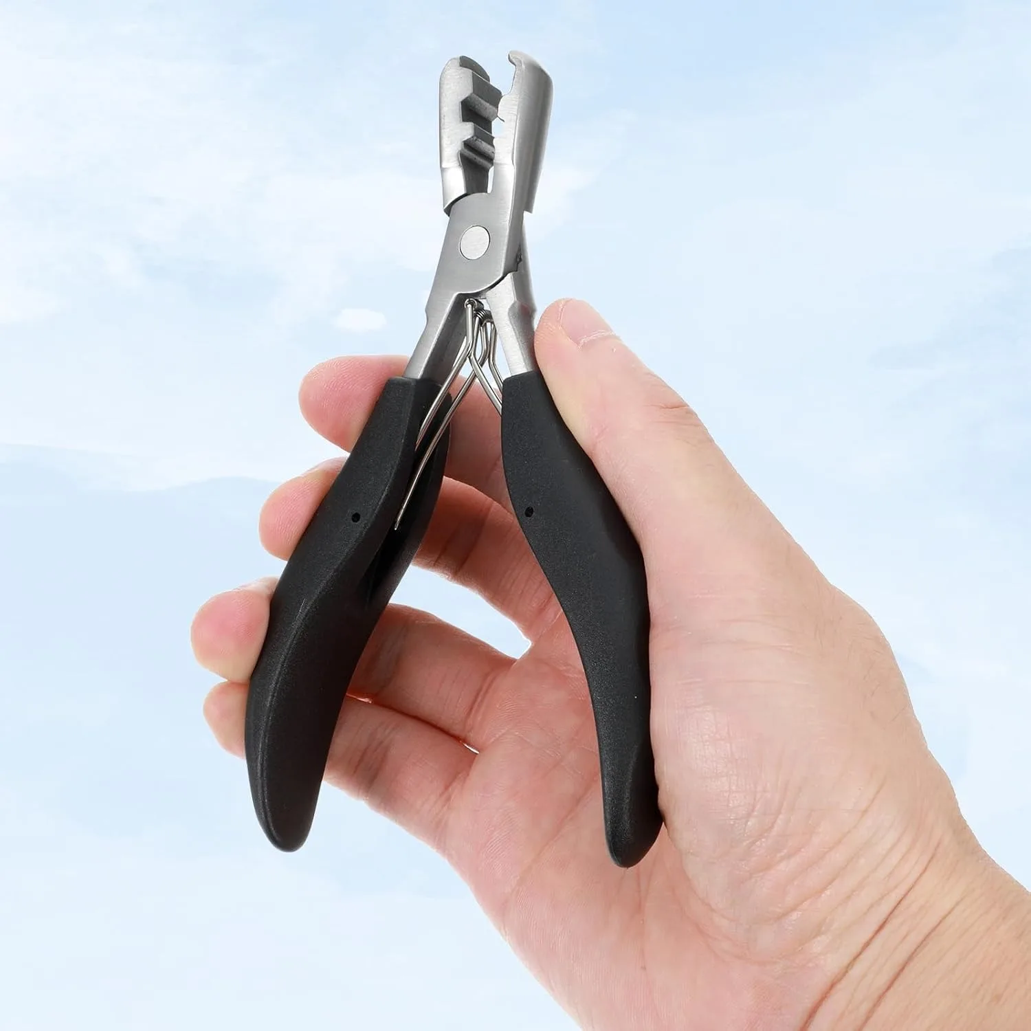 

Плоскогубцы 2-в-1 с черной ручкой, 5,7 дюйма, с плоскими пазами 3 мм и 5 мм, для предварительно склеенных прядей для наращивания волос