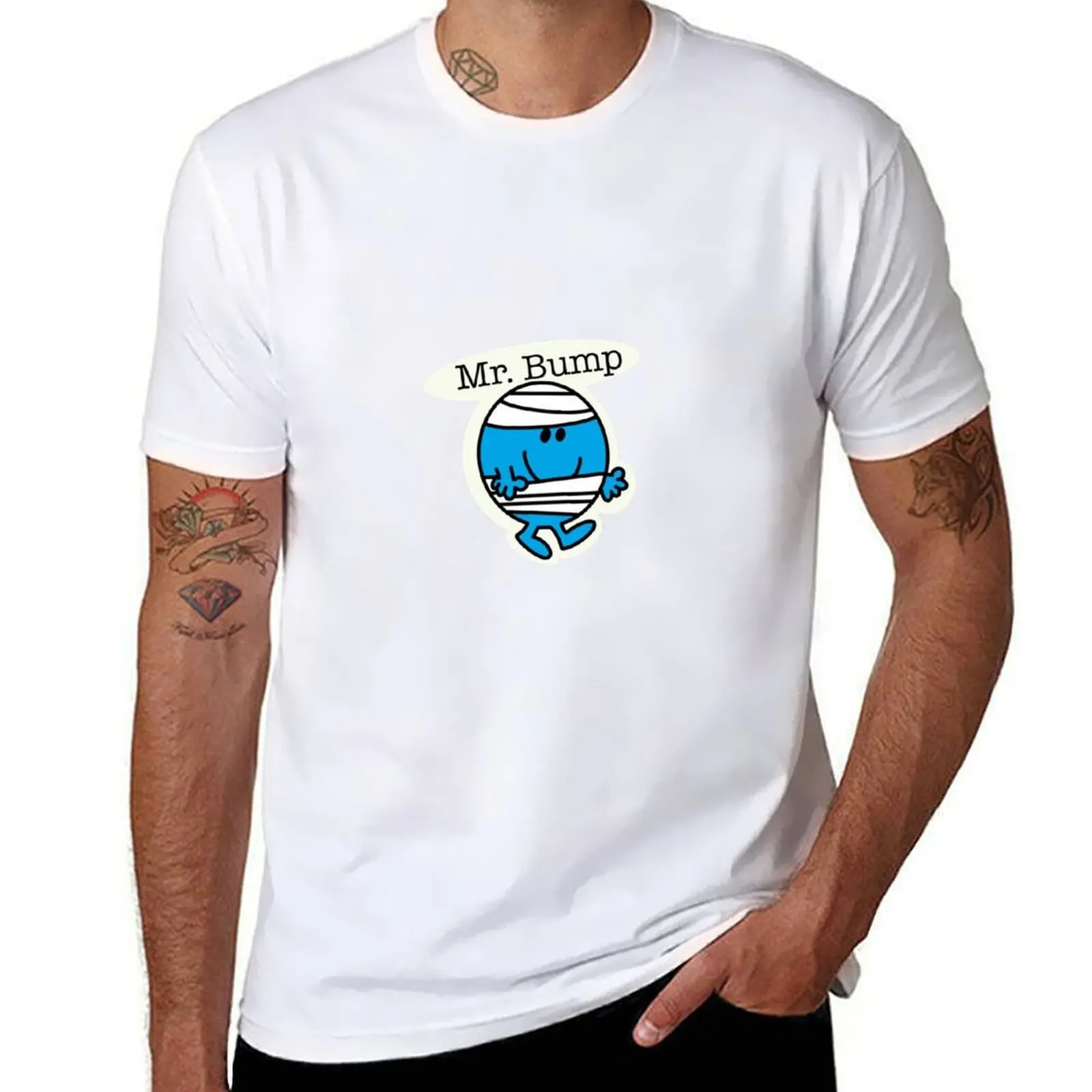 

Футболка Mr Bump, мужская футболка из 100% хлопка, роскошные брендовые забавные футболки, хлопковая футболка