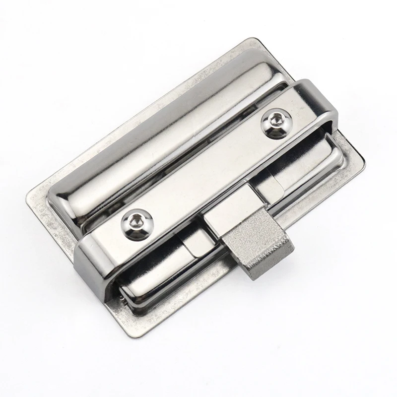 Stainless Steel Flat Box Lock Chassis Electric Cabinet Pull Door Lock Engineering Vehicle Panel Lock M110