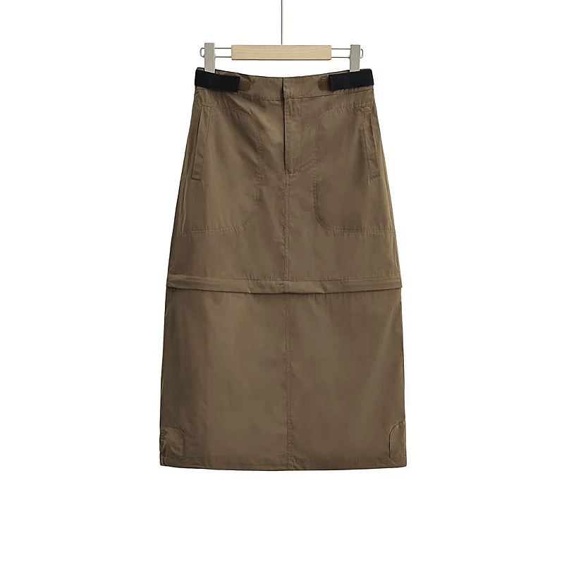 DUEWEER Removable Wear Skirts Women 2022 Summer High Waist A-Line Cargo Skirt Aesthetic Vintage y2k Streetwear Japanese Fashion