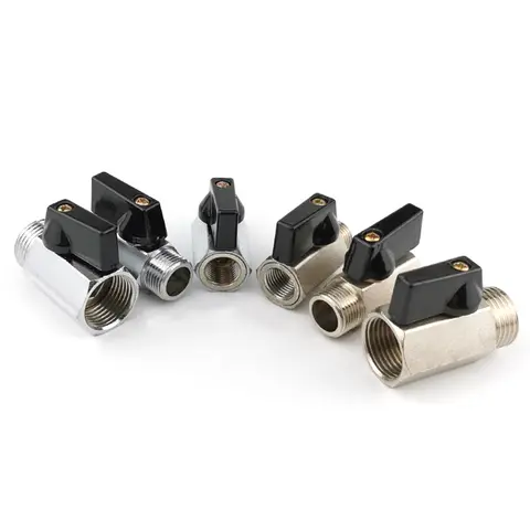 황동 볼 밸브, BSP 스레드, 미니 수-암 공기 압축기, 물 가스 오일 차단 밸브, 1/8