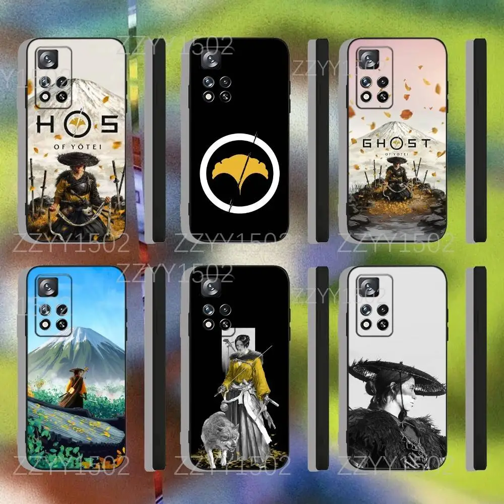 

G-Ghost Of Yotei Phone Case For Samsung S25,S24,Ultra,S20,S30,Plus,S22,S23,Ultra,Plus,5G Black Silicone Soft