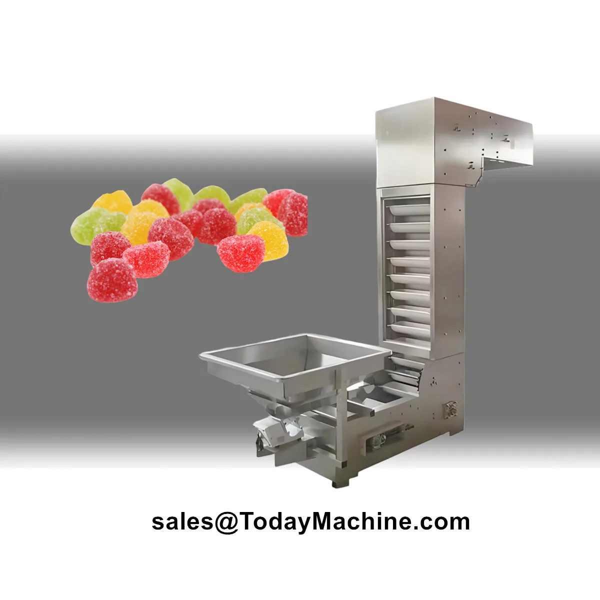 การให้อาหารอัตโนมัติ Z Chain Belt Bucket Lift Conveyor System สําหรับเมล็ดกาแฟข้าว