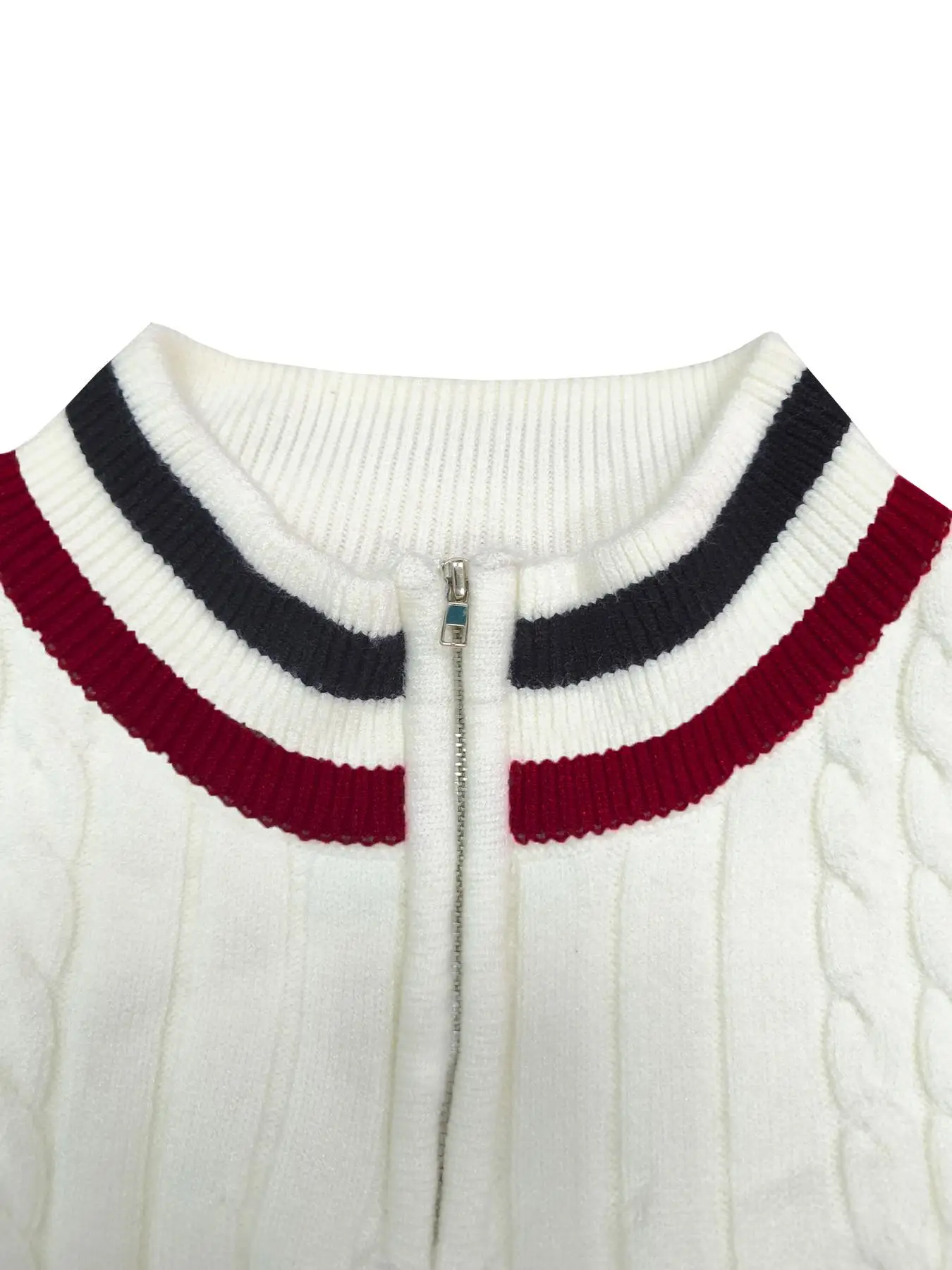 Thickened version2025 Autumn and Winter Men's Quarter-Zip Sweater Pure Cotton Mock Neck Knit Long Sleeve Pullover Sweater 560G