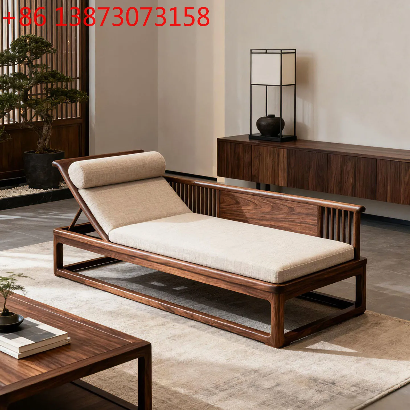 

Новый китайский стиль, североамериканский шезлонг из черного ореха, эстетика в стиле песен, минималистичное кресло для отдыха, однотонное кресло для гостиной