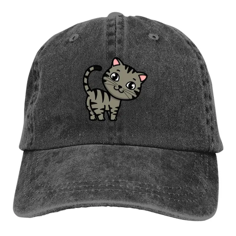 Women's Sun Visor Baseball Cap, Peak Cap, Cat, Animals, Turn Head to Kill, Pure Color Hats, Cute