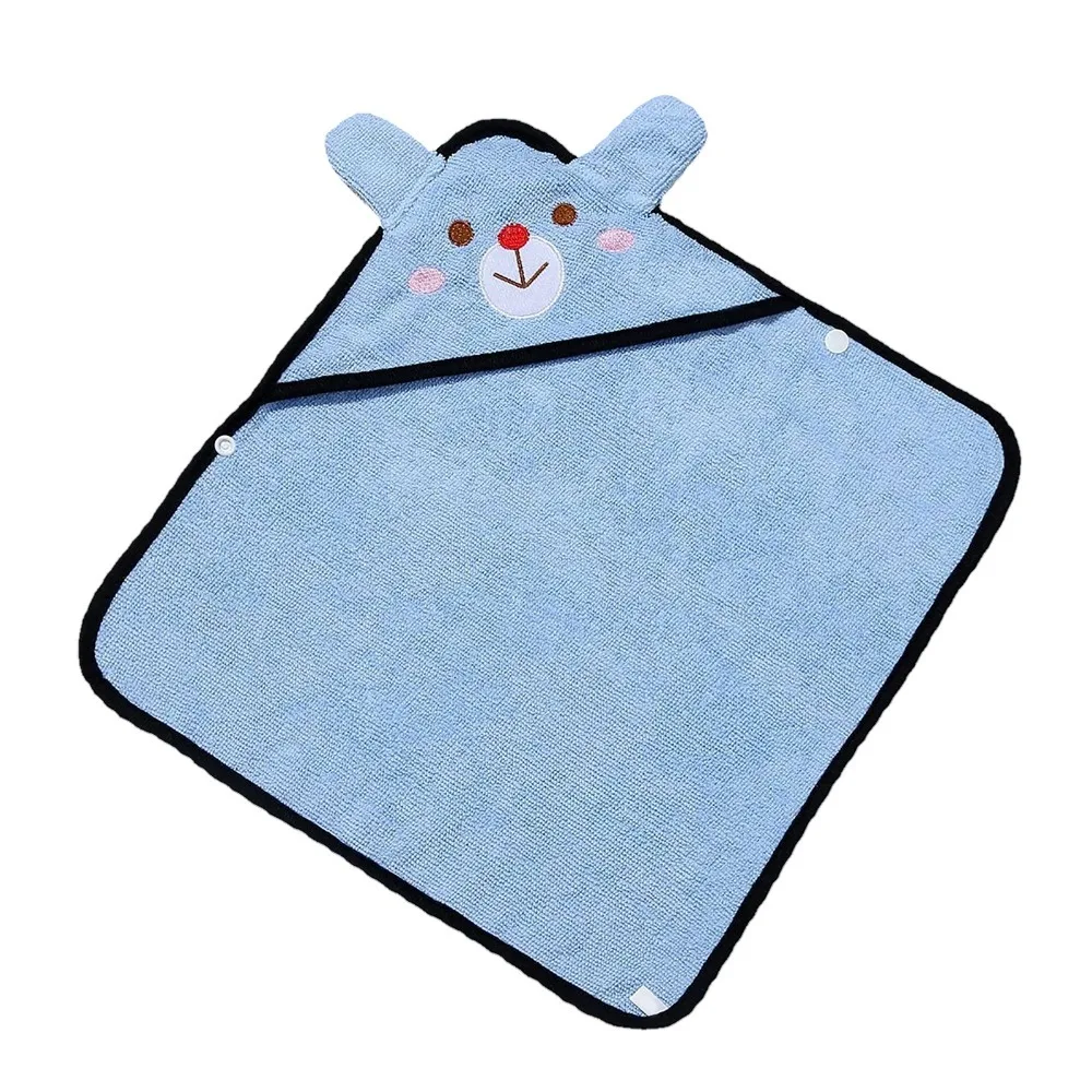 Quick Drying Super Absorbent Pet Towel Microfiber Sky Blue Bear Design Dog Bath Towel Soft Comfortable Cat Cleaning Towel
