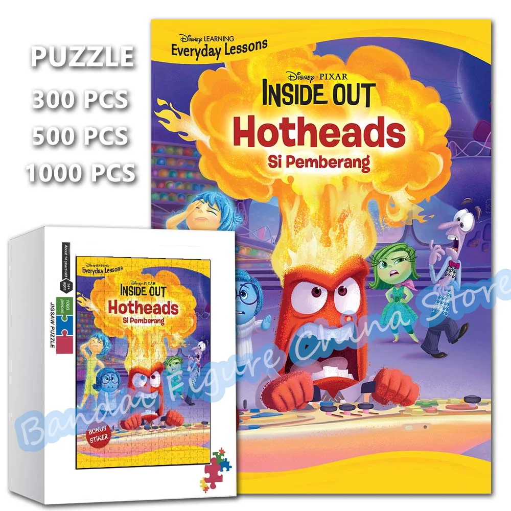 

Inside Out Series Characters Disney Cartoon Print Puzzles Kids Education Toys 300/500/1000 Pieces Jigsaw Puzzle Christmas Gifts