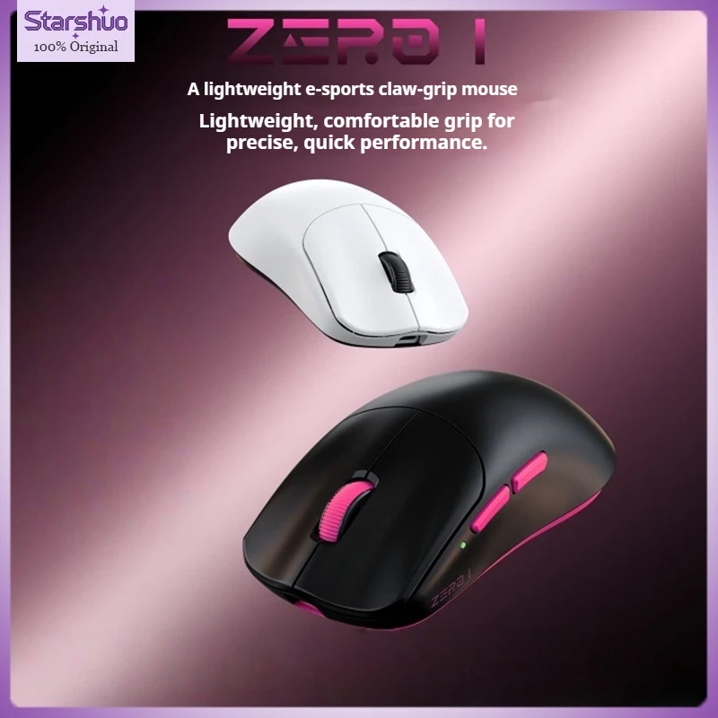 

Новая игровая мышь ZERO1 Pro/Max 2026 года, легкая, трехрежимная, для киберспорта, с оптическими микропереключателями PAW3311/3395, эргономичная, для Valorant и FPS