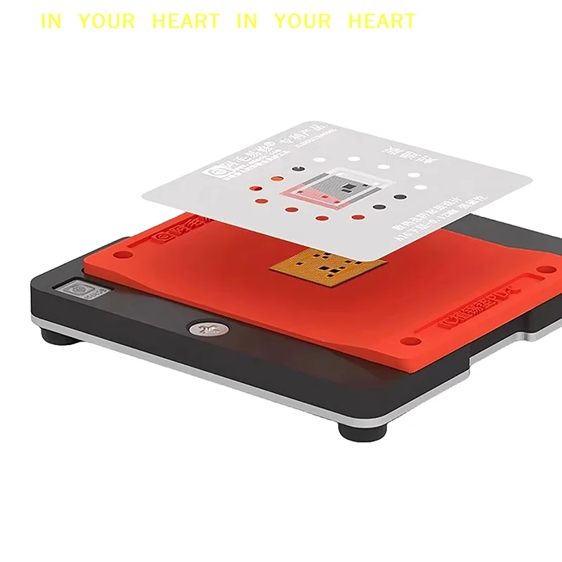 【X】PD-C Planting Tin Pad Reballing Platform Non-Slip Heat Resistance Magnetic Silicon Mat CPU IC BGA Stencils Rework Tools