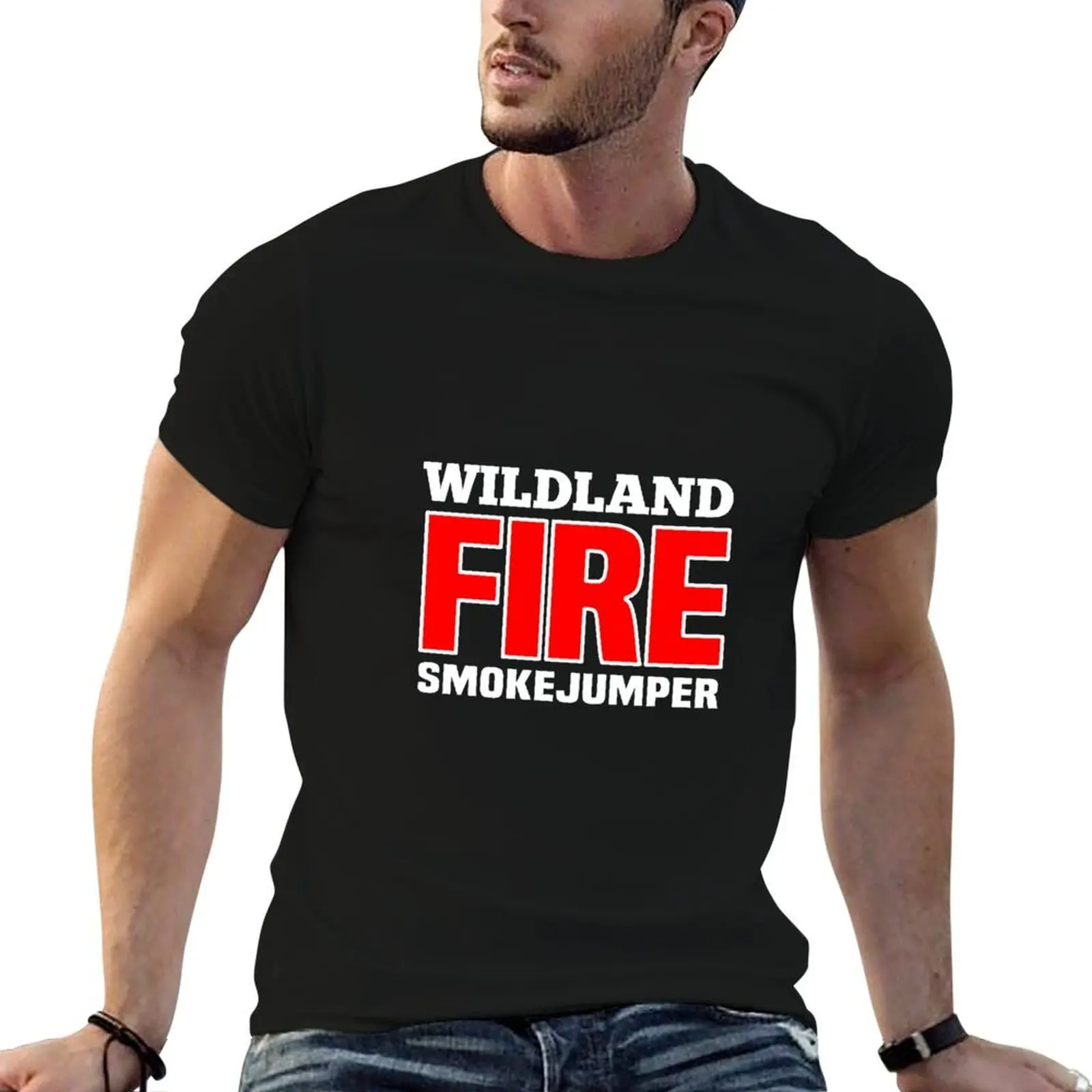 

Wildland Fire Rescue Department Smokejumper Firemen Uniform T-Shirt cotton t shirt pack T-Shirt