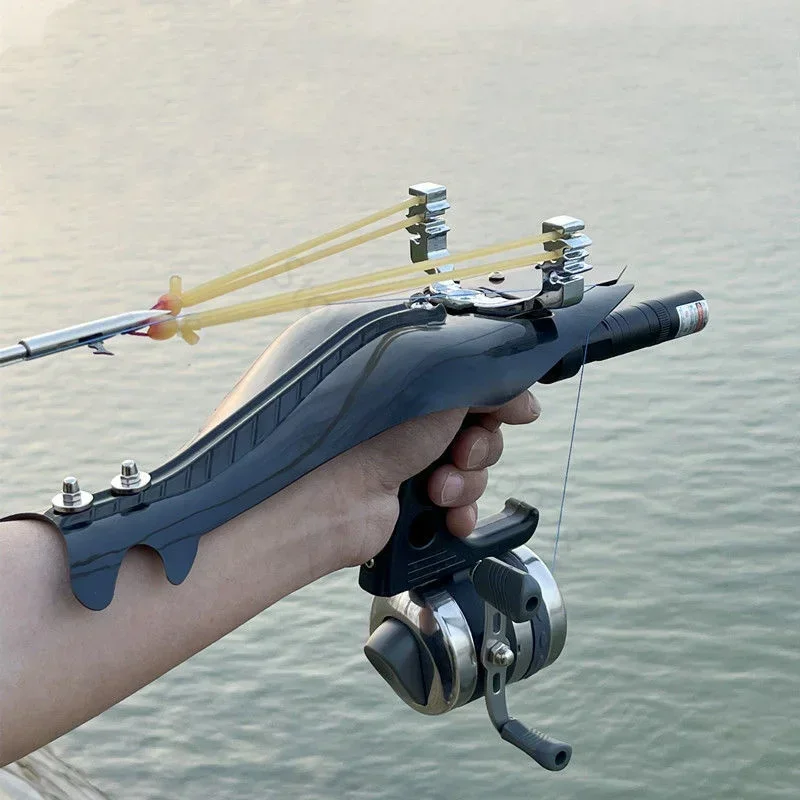 Imagem -03 - High Velocidade Hunting Slingshot para Shoot Fish Arco de Pesca Seta de Tiro Poderoso Capturando Peixe