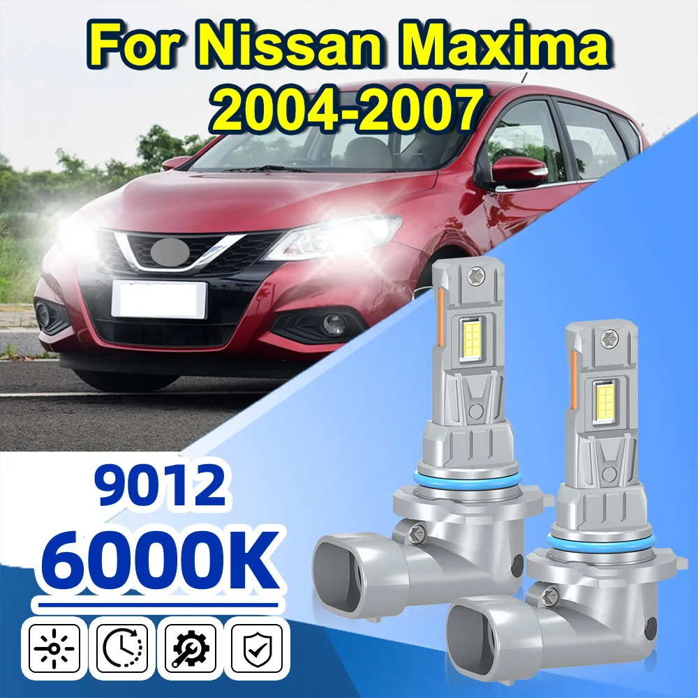 

For Nissan Maxima 2004-2007 9012 LED Headlight Super Bright Bulbs White 20000LM High/Low Beam HIR2