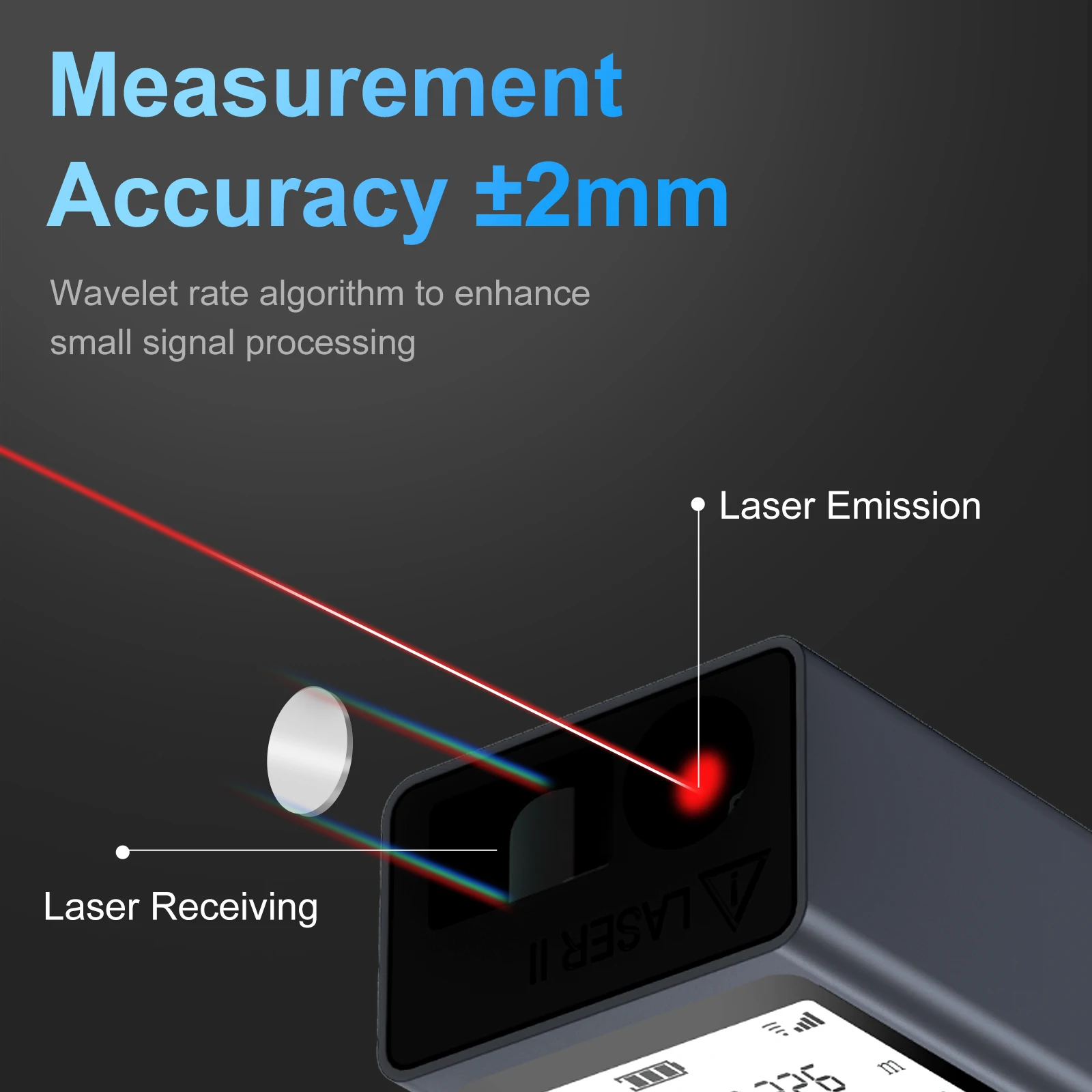 Nohawk Laser-Entfernungsmesser Multifunktionales Tragbares Messgerät Metallgehäuse Mini-Format Entfernungsmesser – Detail 8