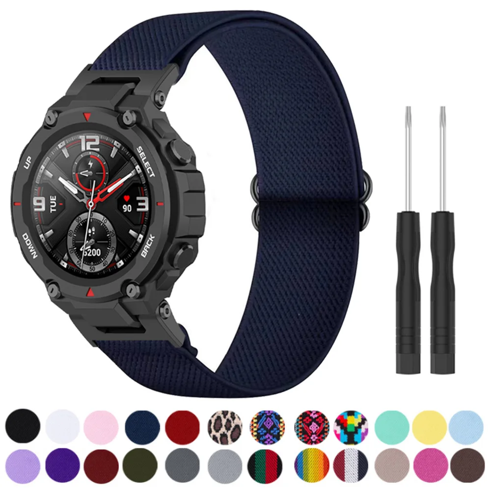 

Scrunchie Adjustable Loop Strap For Amazfit T REX T-Rex 2 Smart Watch Band Nylon Belt For Xiaomi Huami Amazfit T Rex Pro Correa