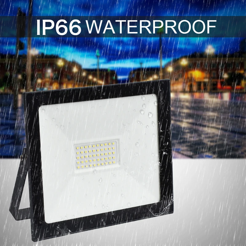 LED Flood Light AC220V 10W 20W 30W 50W 100W High Brightness IP66 Waterproof Outdoor Lighting LED Spotlight Wall Floodlights