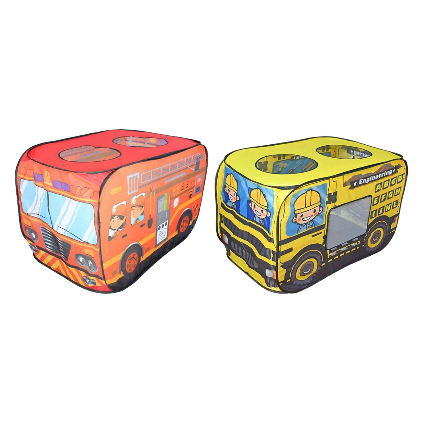 Cartoon Car Play Tent para Crianças, Jogos de castelo para crianças, Tenda divertida para interior, Quintal, Camping