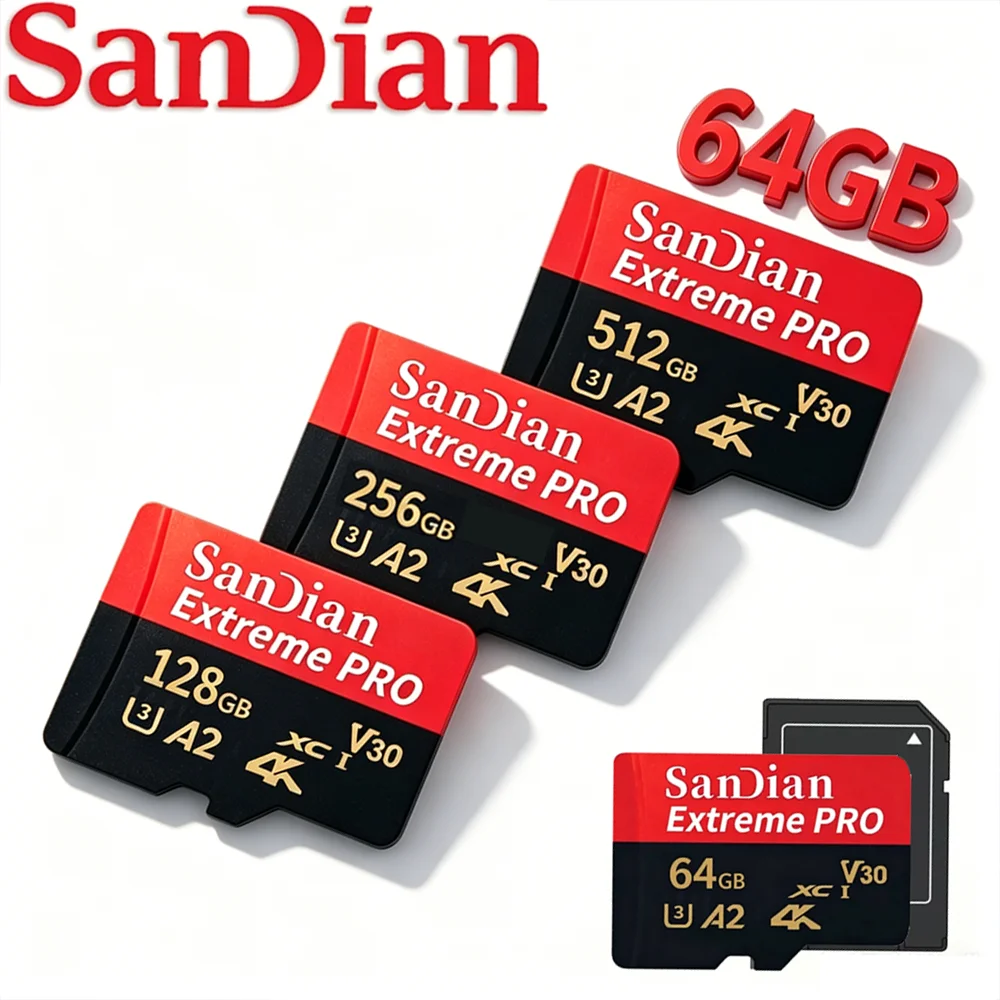 256GB 512GB Memory Card High-Speed Best Seller 128GB 64GB SD Card UHS-I U3 V30 Hot Sale 32GB Micro TF SD 2026 New High Speed