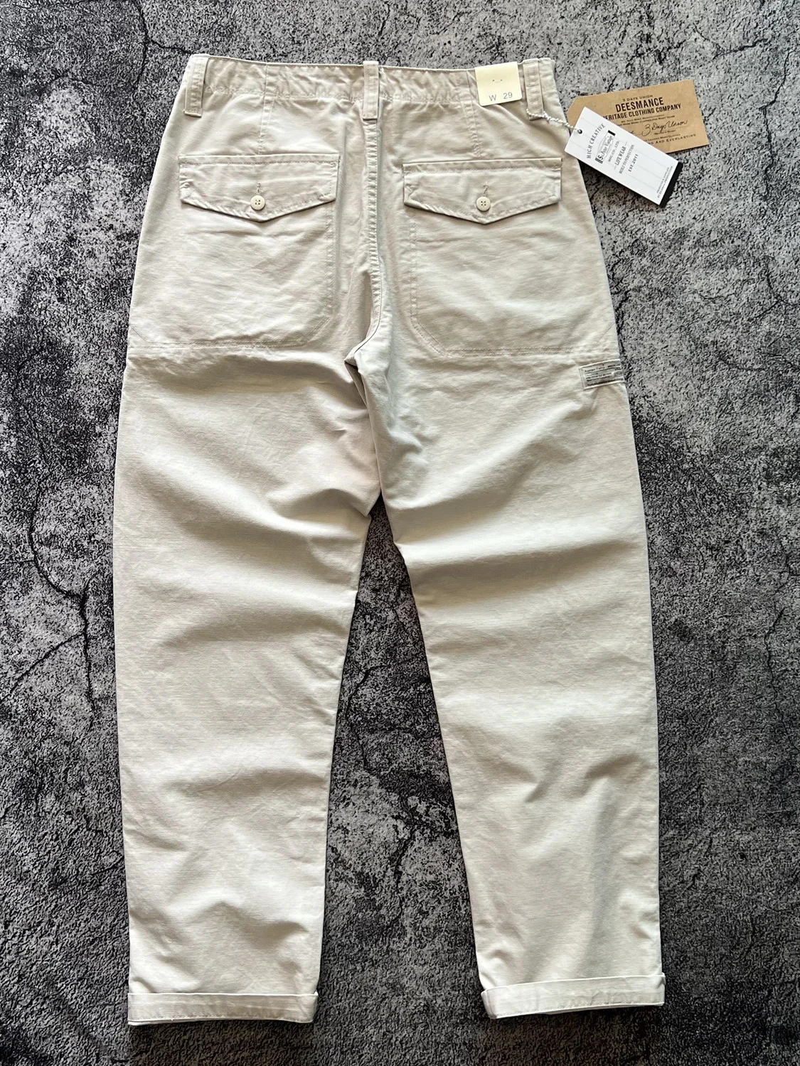 

American Sle Loose Fit Pure Cotton Work Trousers Outdoor Casual Pants for Men Retro Rigorous Long Straight Leg Jeans